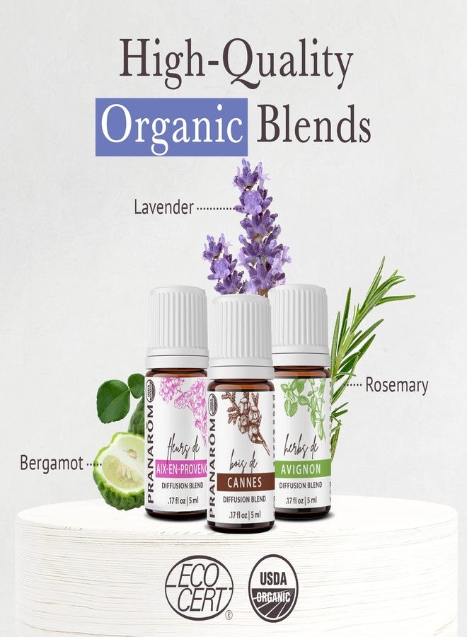 Pranarom - South of France Diffusion Essential Oil Kit (3 - Pack of 5ml) Aix-en-Provence, Cannes, and Avignon - 100% Pure Essential Oil | USDA and ECOCERT Certified Organic - Image 3